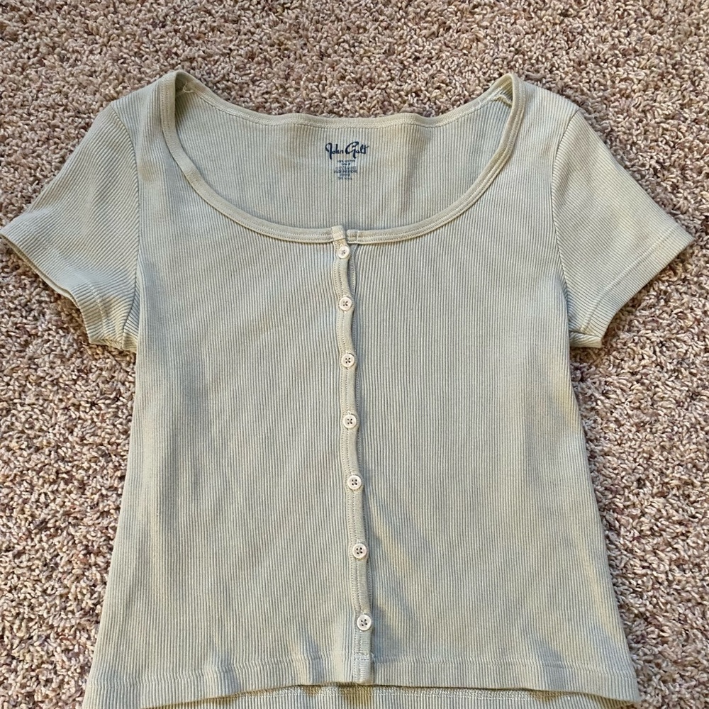 Brandy Melville Light Green Button-Down Shirt